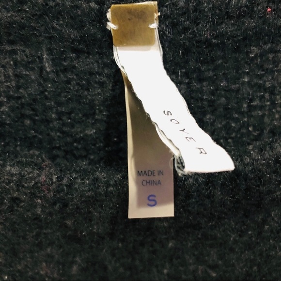 Soyer Black Alpaca and Wool 3/4 Sleeve Knit Sweater Size S - Picture 5 of 6